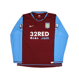 Aston Villa 2007-08 Home Long Sleeve (Young #7) — football shirt