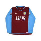 Aston Villa 2007-08 Home Long Sleeve (Young #7) — football shirt