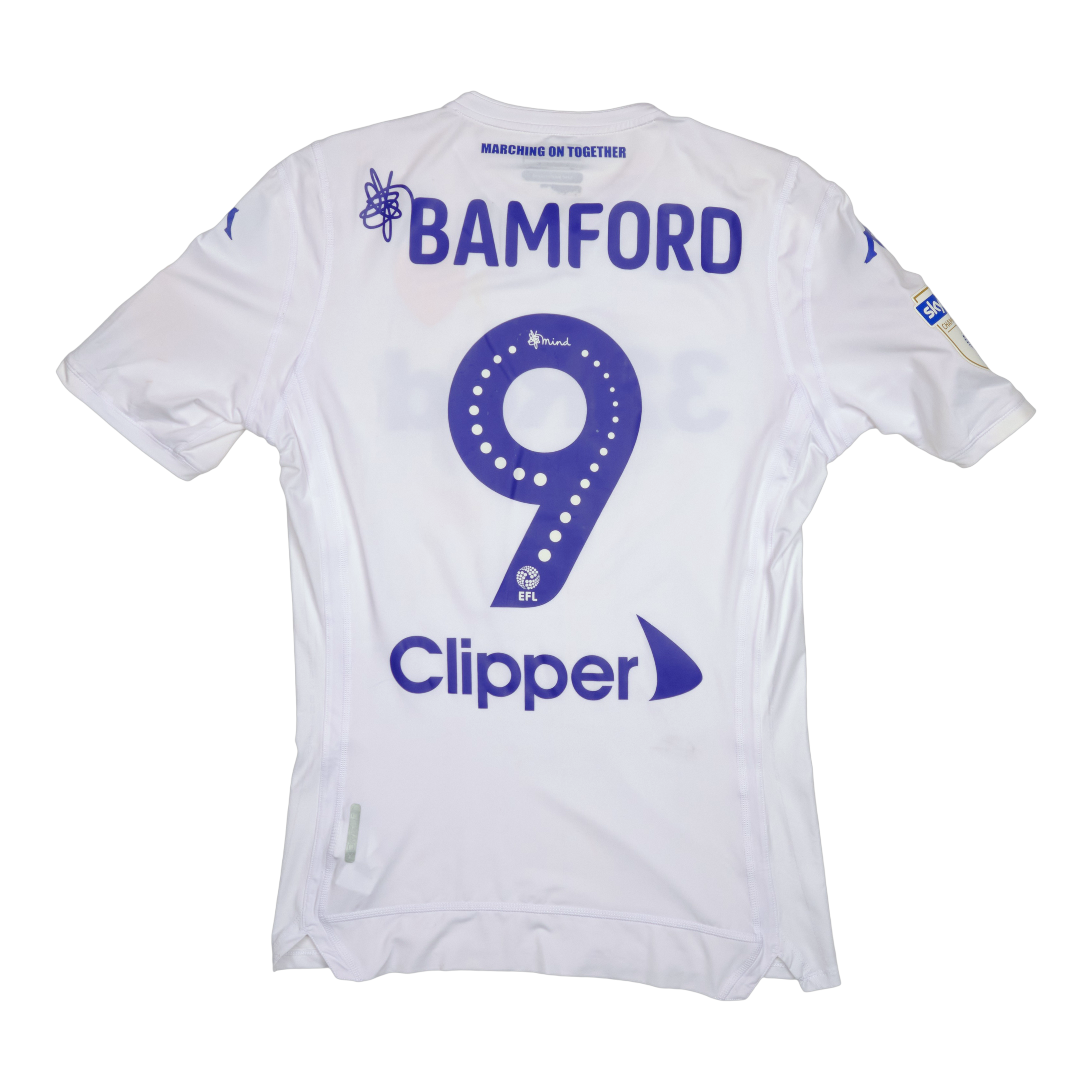 Leeds United 2016-17 Home Shirt Player Issue (#9 BAMFORD)