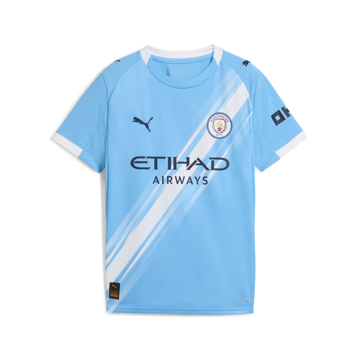 Manchester City PUMA Youth Home Shirt 25/26 — vintage football shirt, front