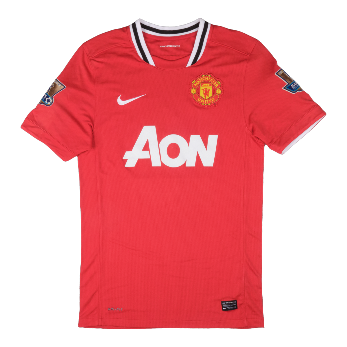 Manchester United 2011-12 Home (#18 YOUNG) — vintage football shirt, front