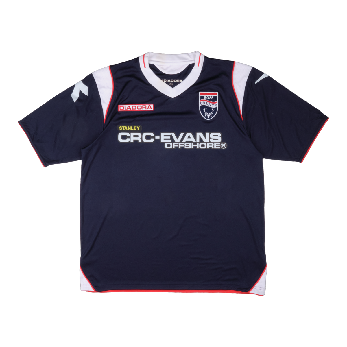 Ross County 2013-14 Home (#11 DE LEEUW) — vintage football shirt, front