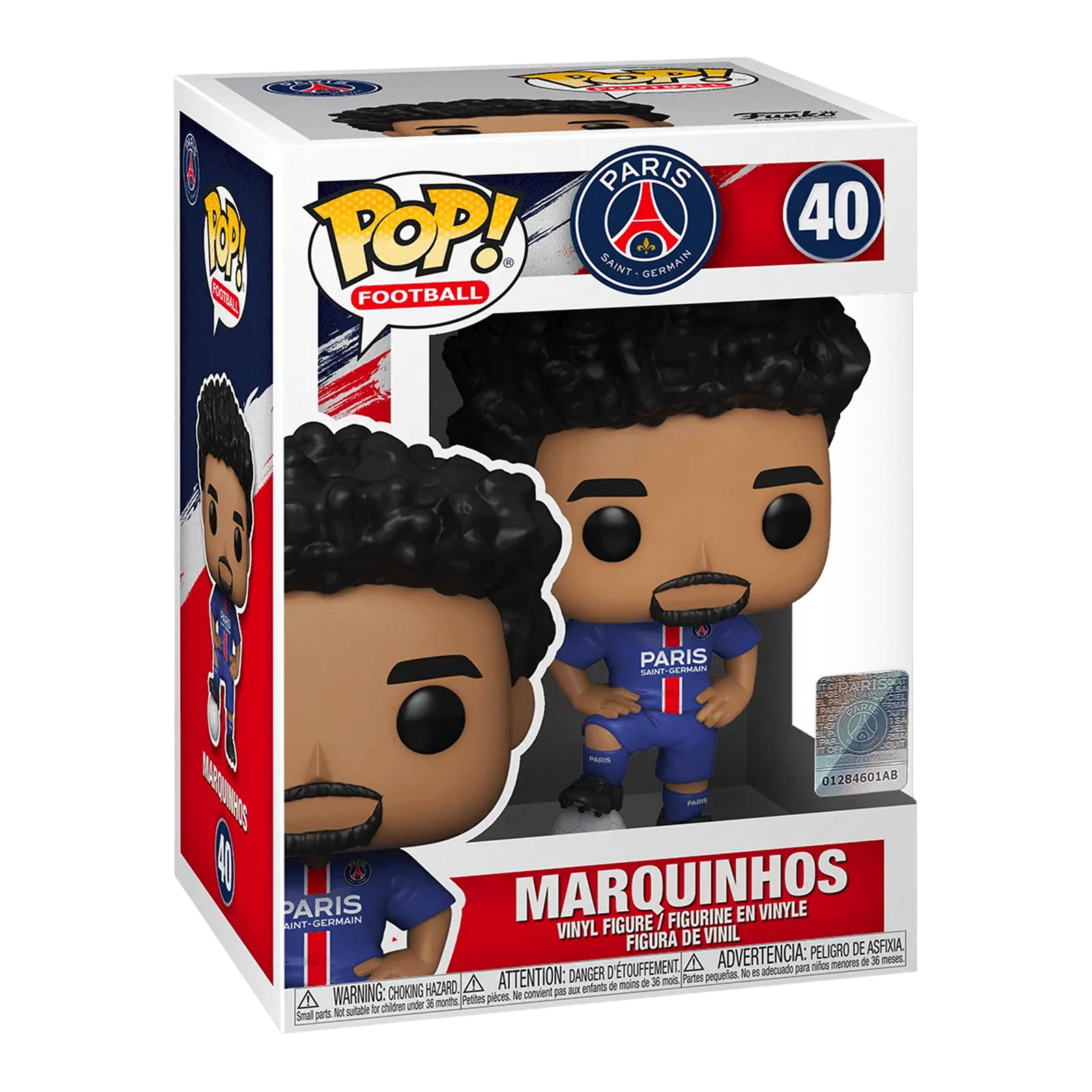 Marquinhos Paris Saint-Germain Pop! Vinyl Figure — vintage football shirt, front