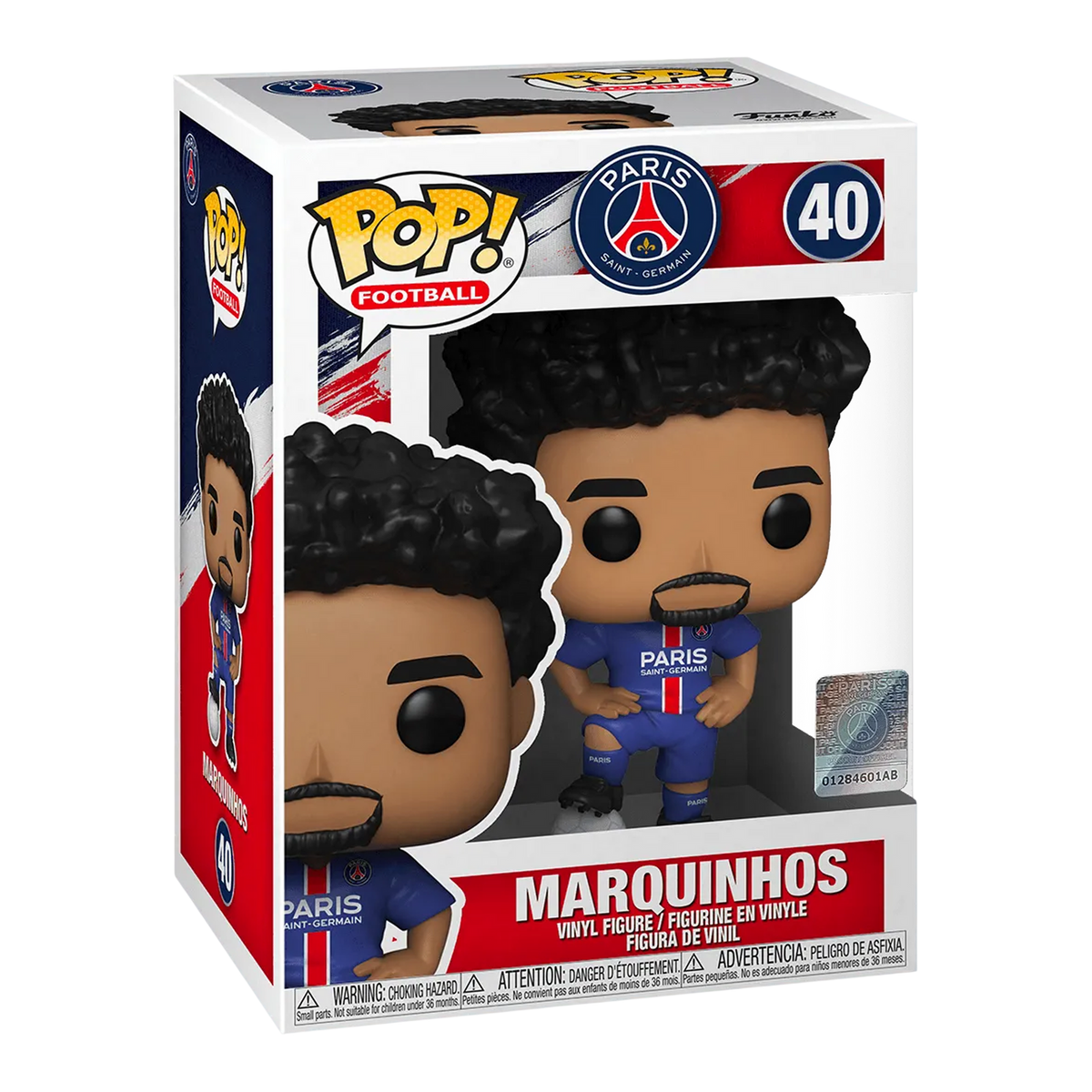 Marquinhos Paris Saint-Germain Pop! Vinyl Figure — vintage football shirt, front