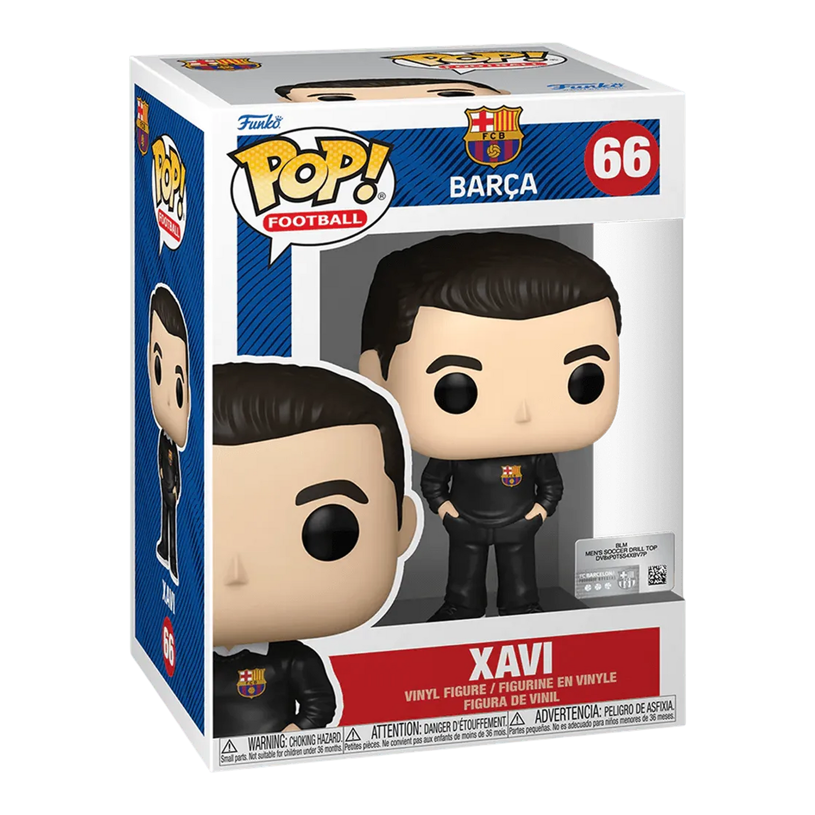 Xavi Barcelona Pop! Vinyl Figure — vintage football shirt, front