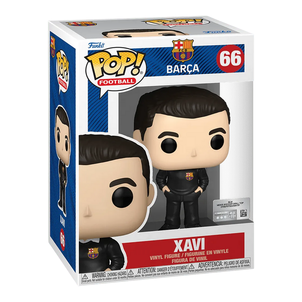 Xavi Barcelona Pop! Vinyl Figure — vintage football shirt, front