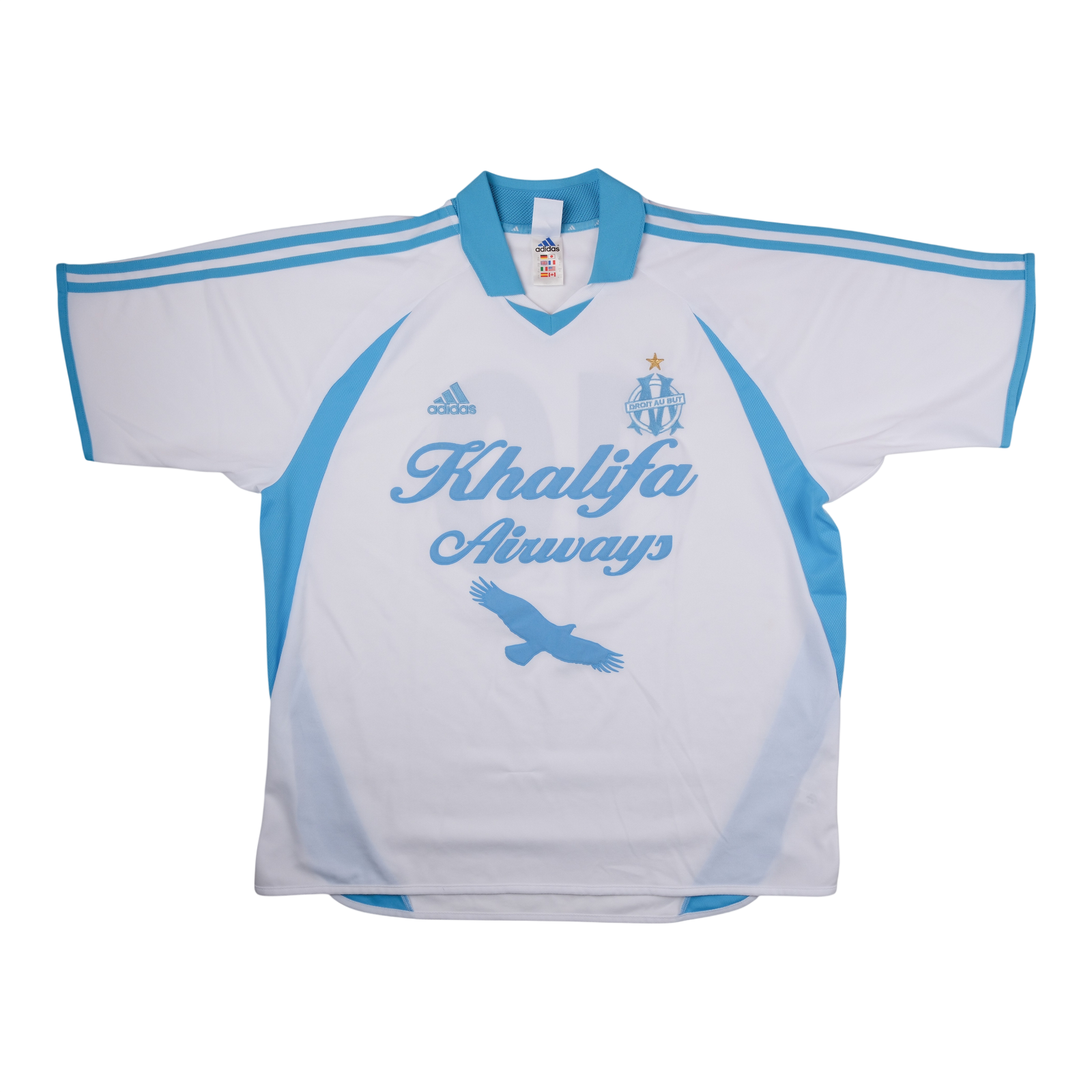 Olympique de Marseille 2001-02 Home Shirt (#10) — vintage football shirt, front