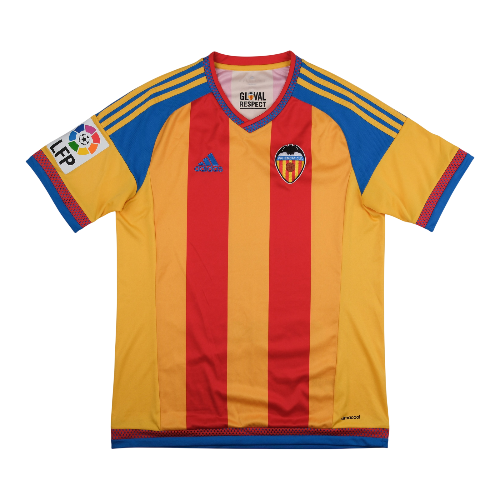 Valencia CF 2015-16 Away Shirt — vintage football shirt, front