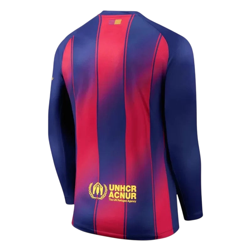 Nike FC Barcelona 2025-26 Home Shirt L/S — vintage football shirt, back