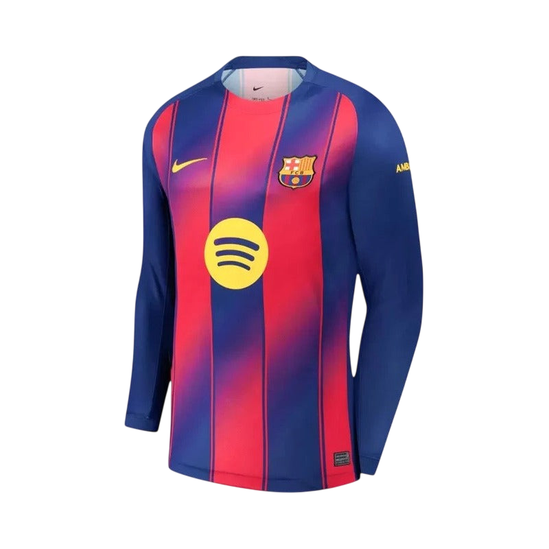 Nike FC Barcelona 2025-26 Home Shirt L/S — vintage football shirt, front