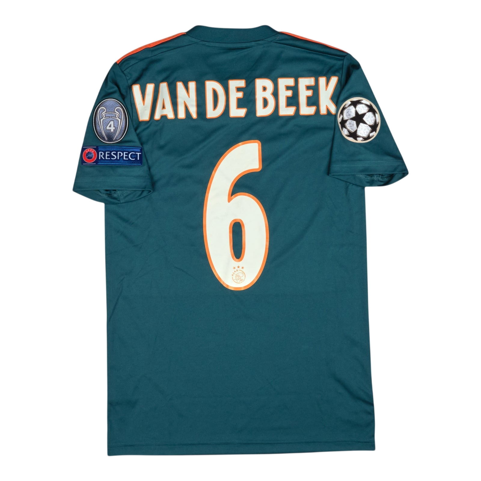 Ajax 2019-20 Away #6 VAN DE BEEK — vintage football shirt, back