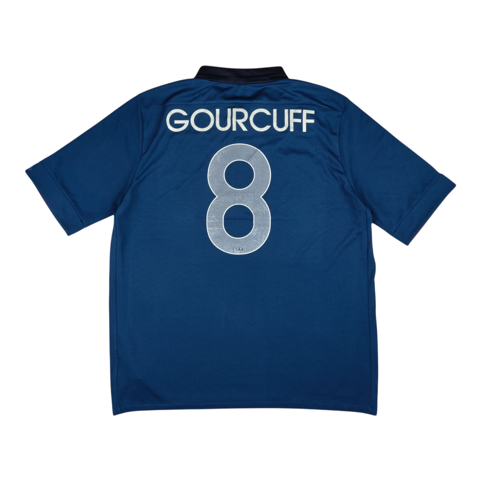 France 2011-12 Home #8 GOURCUFF — vintage football shirt, back
