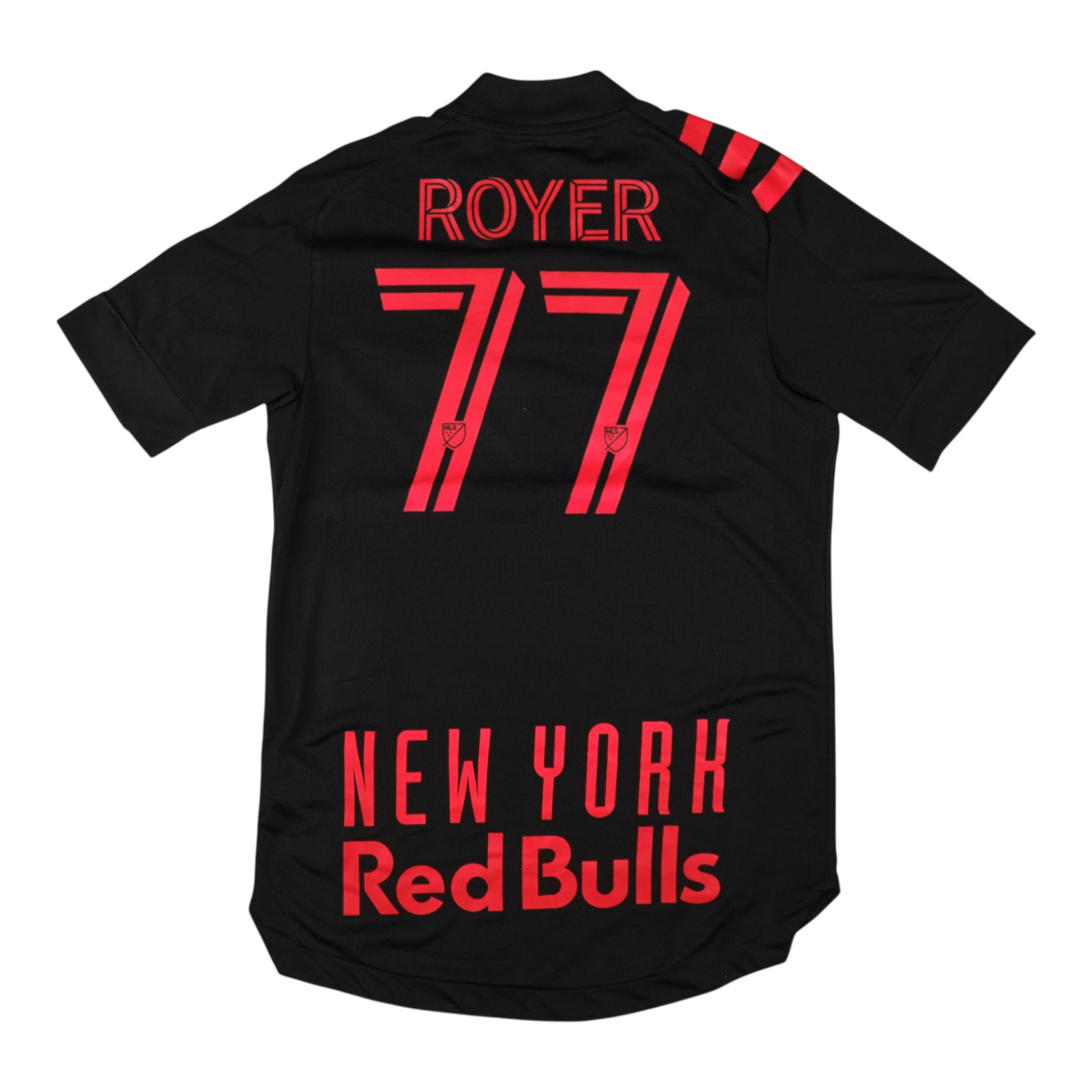 New York Red Bulls 2020-21 Away #77 Royer — vintage football shirt, back